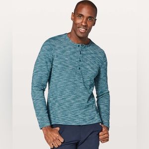 NWOT Lululemon Pulse Slub Henley Lightweight Rulu - Size XL Heathered Gr…